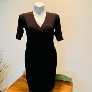 Faux Wrap Dress Bolero, Black,Medium